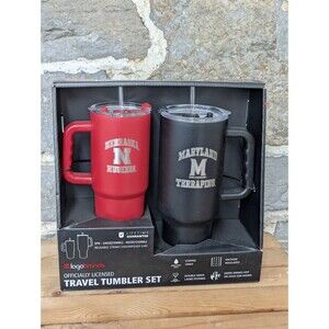 Logo Brands Travel Tumbler Set 2pk 24oz 40oz Nebraska Huskers Maryland Terrapins
